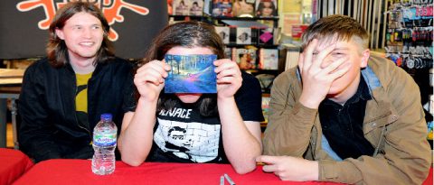 Drenge playing instore at Fopp Manchester